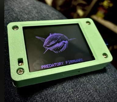 Handheld ESP32 device running Predatory firmware